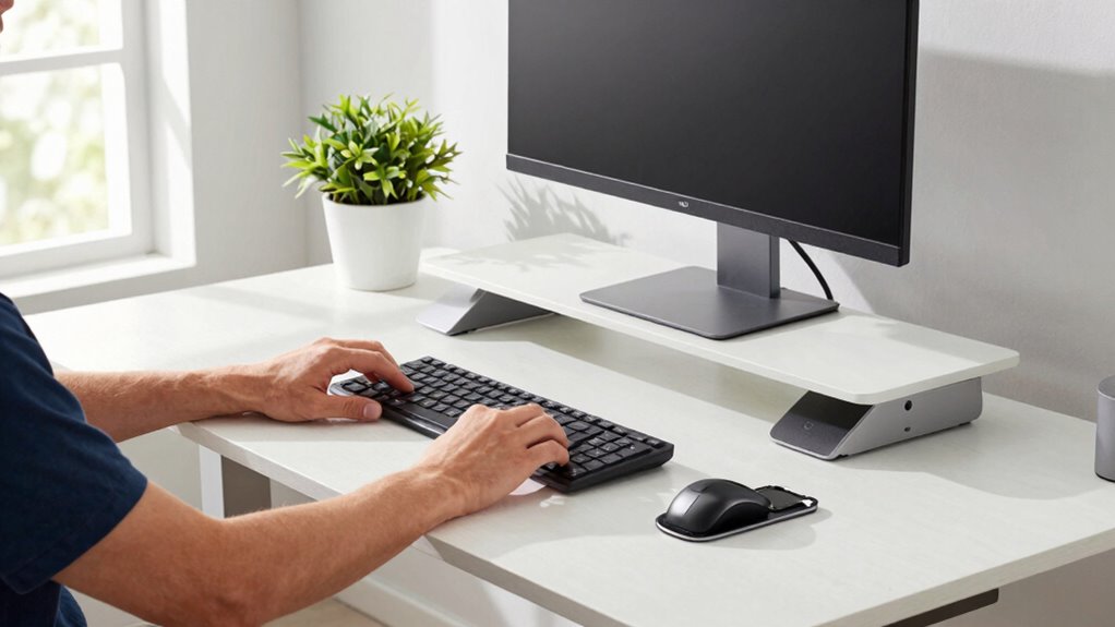 proper desk height setup