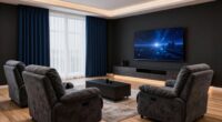 serene media room design