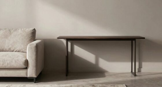 sofa console table sizing