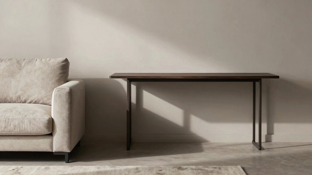 sofa console table sizing