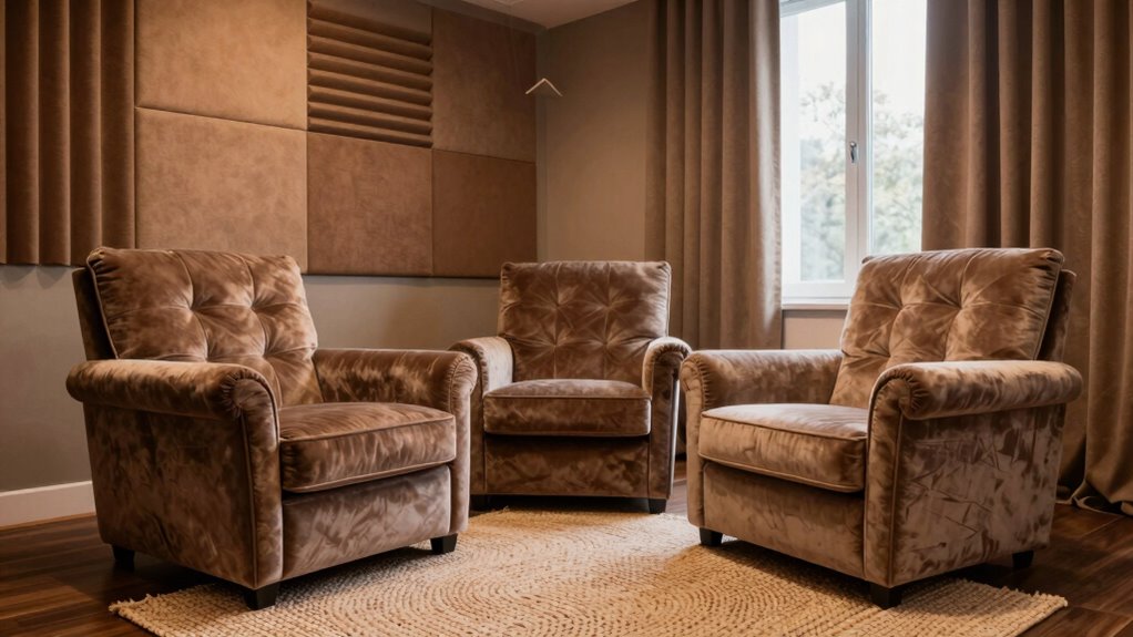 soft furnishings improve sound quality