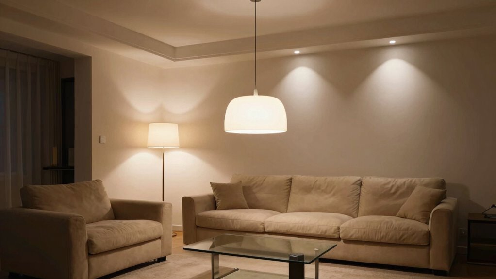 soft layered warm lighting