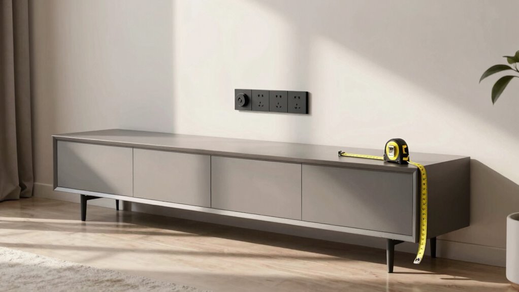 standard media console dimensions