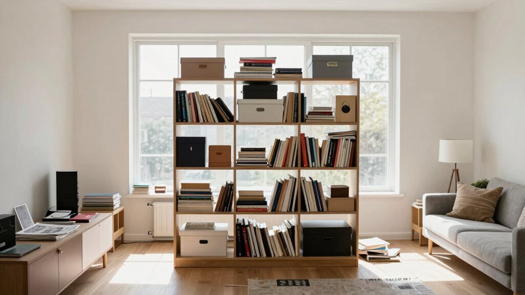 strategic balanced shelving organization
