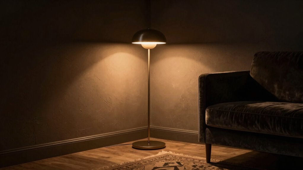 strategic corner lamp placement