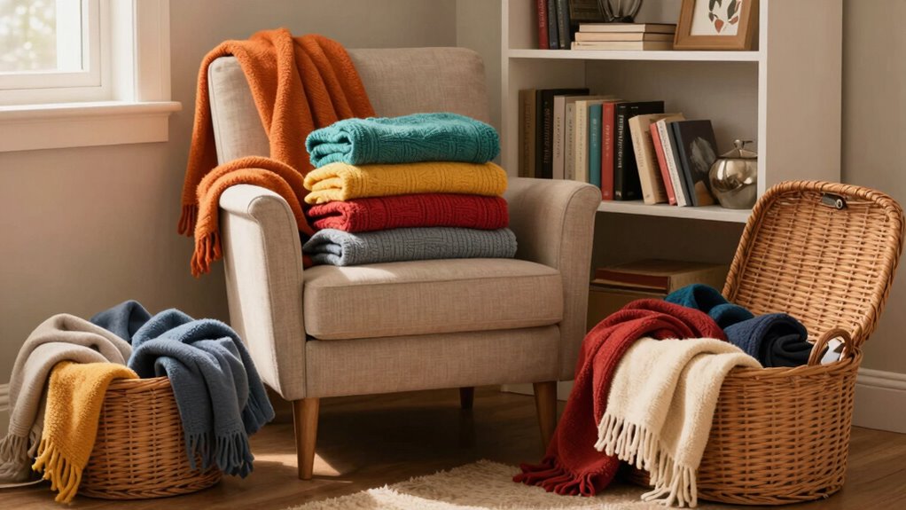 stylish practical blanket storage