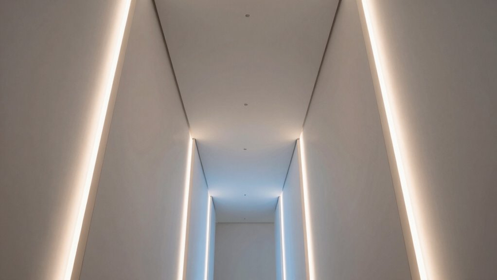 use vertical lighting accents