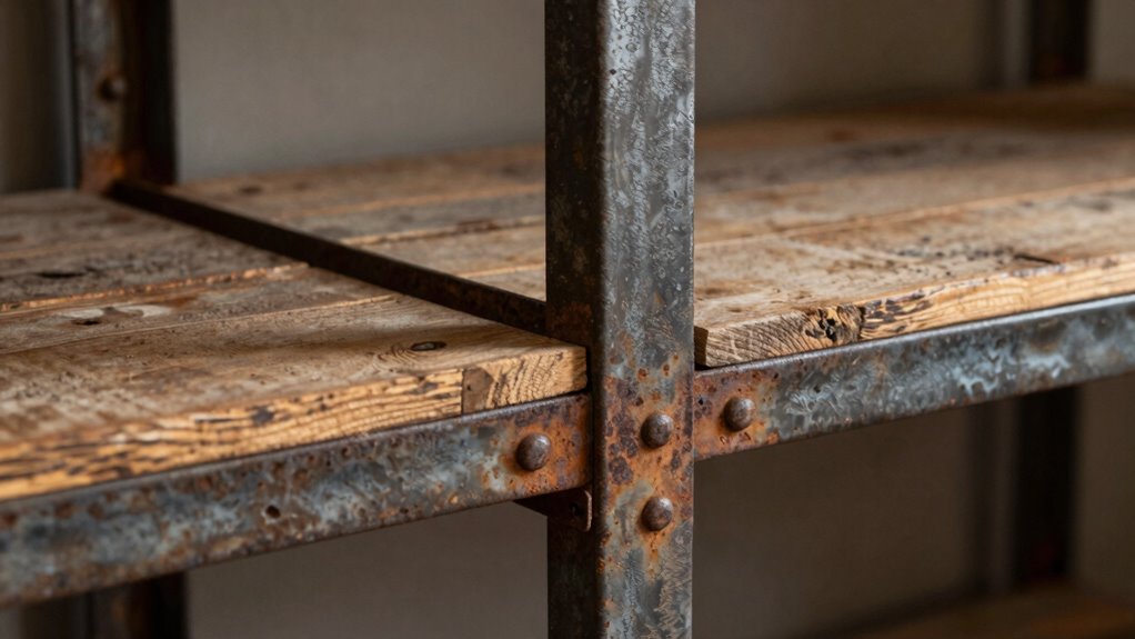 vintage metal and reclaimed wood