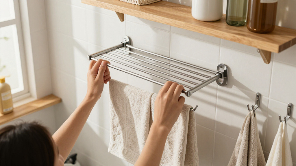 This Metal Rack Creates Instant Towel Storage And Includes Extra Uses I Never Expected!