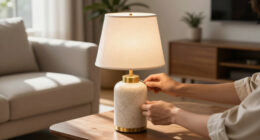 Walmart's New $25 Travertine-Look Lamp Looks Shockingly High-End