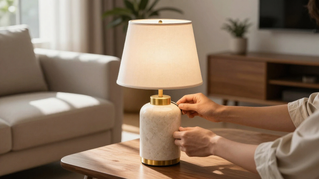 Walmart's New $25 Travertine-Look Lamp Looks Shockingly High-End