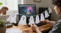 Turn Paper Doilies Into A Dainty Ghost Garland With Vintage Charm